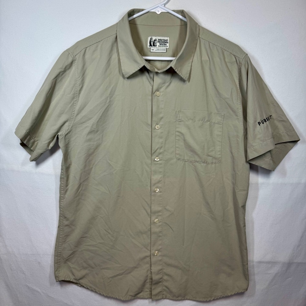 Marmot Mountain Works Pursuit Shirt Button Up Short Sleeve Outdoor Sz Medium